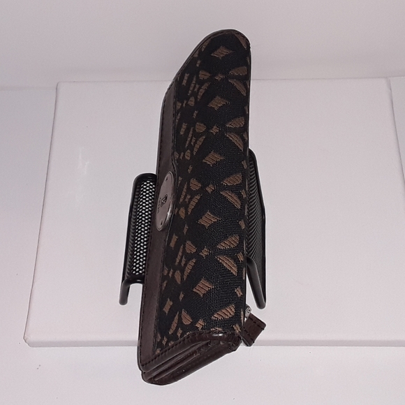 Fossil Leather & Canvas Trifold Wallet - EUC - Picture 4 of 7